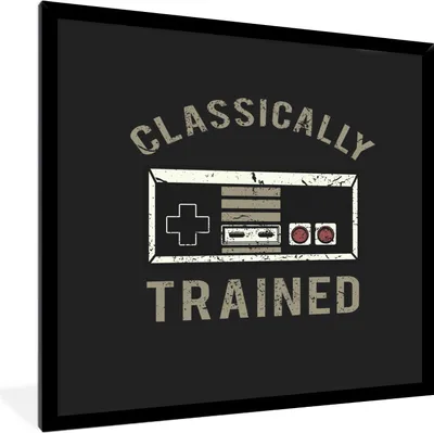 Produktbild von MuchoWow® MuchoWow® Gerahmtes Poster Vintage - Spiele - Controller 40x40 cm - Poster mit zchwarzem Bilderrahmen - Mit Rahmen - Wanddekoration Schlafzimmer