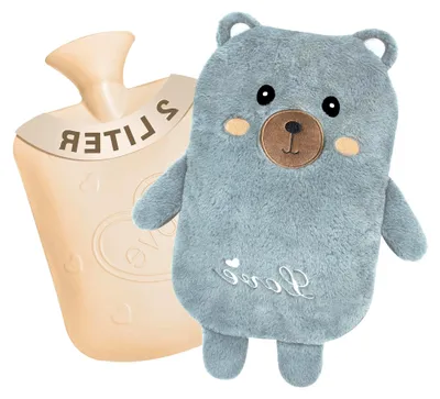 Produktbild von Wärmflasche mit Gürtel 2L Koala, extrem flauschig, aus Gummi mit weichem Taillenbezug für Nacken, Schulter, Rücken, Beine und Taille
