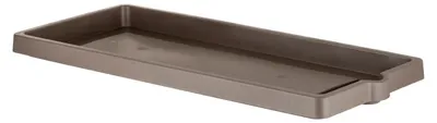 Image de Soucoupe jardinière rectangle "Legno" en plastique - L 75 x l 33,5 cm - Taupe