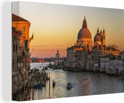 Produktbild von OneMillionCanvasses® - Leinwandbilder - 140x90 cm, Venedig - Italien - Kathedrale, Wandbilder Kunstdruck Wanddekoration - Foto auf Leinwand - Gemälde auf Holzrahmen