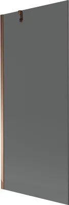 Zdjęcie produktu dla Mexen Next parawan nawannowy 1-skrzydłowy 80 x 150 cm, grafit, różowe złoto - 895-080-000-00-40-60