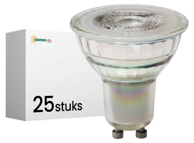 Productafbeelding van Spectrum LED Spot PAR16 GU10 Mat - 5.5W 400lm 3000K - Warmwit Dimbaar - Vervangt 55W - 25 stuks