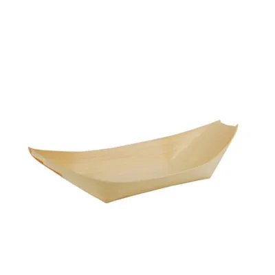 Produktbild von Papstar Fingerfood - Schalen, Holz 21,5 cm x 10 cm "Schiffchen", 10 x 50 Stück
