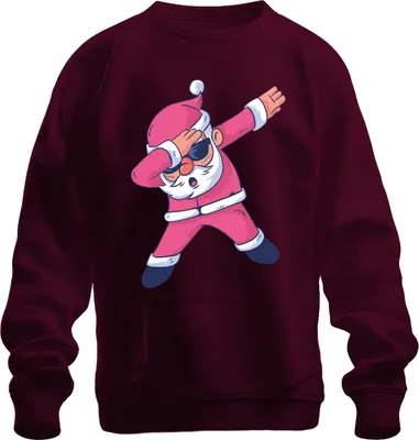 Zdjęcie produktu dla Okulary przeciwsłoneczne Dabbing Santa - prezent świąteczny Świąteczny sweter uni , bordowy, L