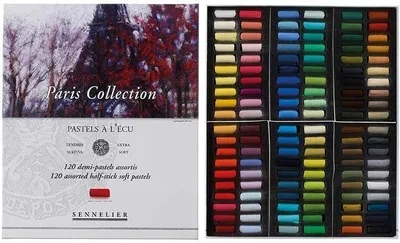 Immagine prodotto di Assortimento per principianti e artisti professionisti - Pastelli Sennelier - Scatola di cartone con 80 pastelli mezzi ECU - N1312233