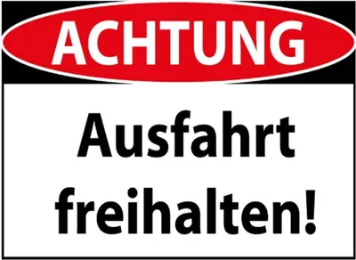 Produktbild von vianmo Holzschild 30x40 cm Achtung Ausfahrt freihalten