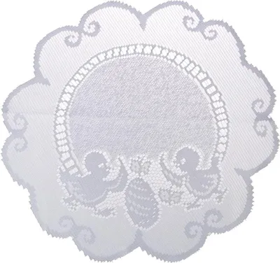 Image de serviette de table en forme de panier avec motif ajouré D9357