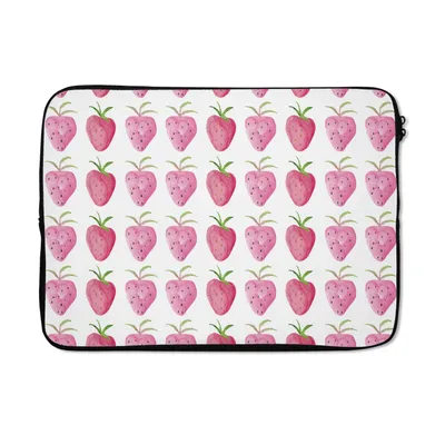 Produktbild von MuchoWow® Laptop Hülle 14 ZollErdbeere - Aquarell - Design Laptoptasche - Laptoptasche - Stoßsicher - Schutzhaube