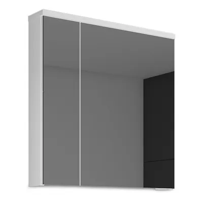 Produktbild von Spiegelschrank 60 x 60 cm für Badezimmer | Badmöbel mit Hochglänzenden schwarzen Fronten