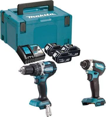 Zdjęcie produktu dla Zestaw 2 narzędzi 18 V (DTD153 + DHP484) (3x5,0 Ah) - MAKITA DLX2180TJ1