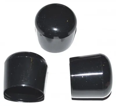 Produktbild von 25 x Kappe für Rundrohr D=25 / 26 mm L= 24 mm schwarz PVC