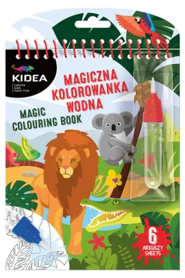Produktbild von Wiederverwendbares Wasser-Malbuch M Kidea Safari 0446