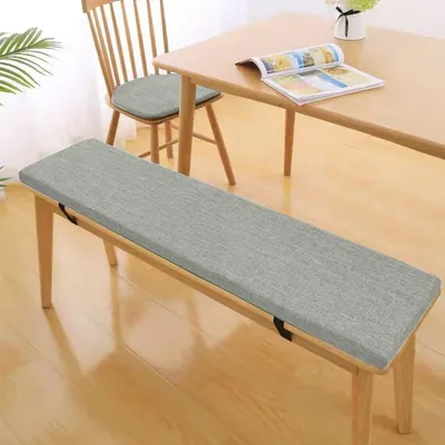 Productafbeelding van Omgoods - Antislip Bankkussen 100 x 40 x 5 cm - Zitkussen voor Binnen en Buiten - Lichtgrijs