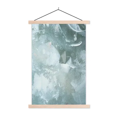 Produktbild von MuchoWow® Textilposter Acrylfarbe - Abstrakt - Design 60x90 cm mit holzfarbenen Rahmen - Textil