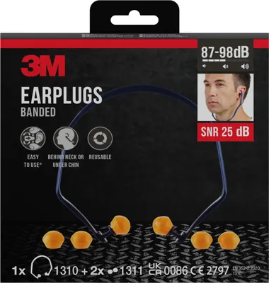 Produktbild von 3M Bügelgehörschutz, 24-25 dB, mit Ersatzstöpseln