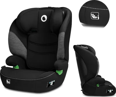 Produktbild von Lionelo Lars I-Size dětská autosedačka od 3 let do 12 let, od 12 kg do 36 kg, (sada), i-Size / 12-36kg / 100-150 cm / paměťová pěna - Black Grey