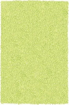 A close-up, top-down view of a light green rug with a textured surface.