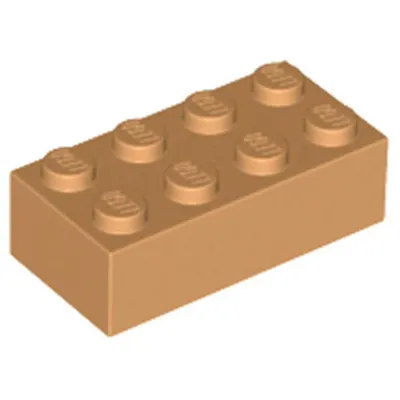 Obrázek produktu pro Lego® 2x4 kostky 3001 - 10 kusů Střední nugátová