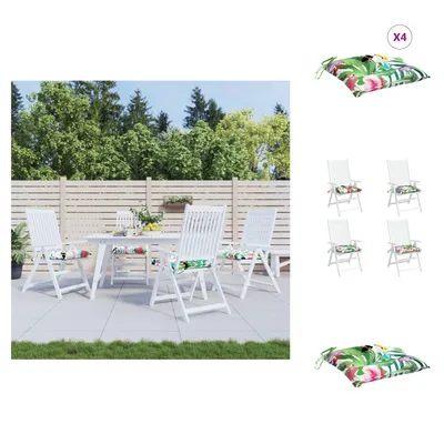 Obrázek produktu pro vidaXL Polštář na sedadlo 4 ks. Vícebarevná tkanina 40x40x7 cm - Polštář na sezení