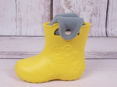 Produktbild von Camminare Kinder Ultraleicht Gummistiefel Frosch Gefüttert Gelb mit Einlage 26/27