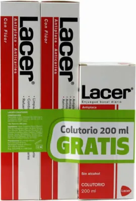 Immagine prodotto di Lacer Duplo Antiplacca Dentifricio 125ml Collutorio 200ml