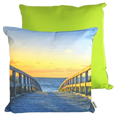 Produktbild von Dekokissen 45x45cm Stuhlkissen wasserabweisend 6 Küstenmotive