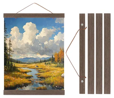 Magnetische Posterhänger, 30,5 cm, Holz, dunkelbraun, 2er-Set