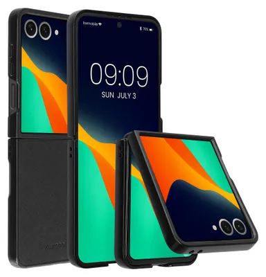 Produktbild von kwmobile Flip Hardcase kompatibel mit Samsung Galaxy Z Flip7 - Hülle für Foldable Handy - Handyhülle in Schwarz