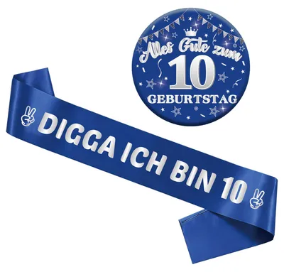 Produktbild von Schärpe und Anstecker - Set für 10. - 2-teilig - Mehrfarbig