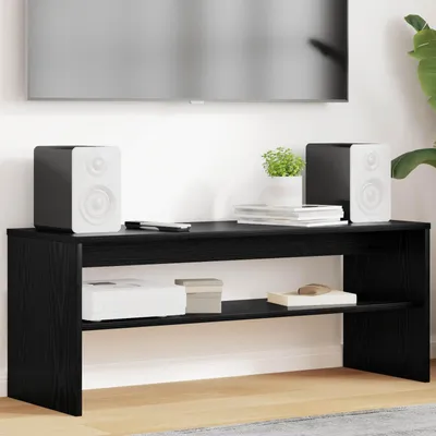 Immagine prodotto di Maison Exclusive - Mobile TV 100 x 35 x 40 cm, colore nero, finitura effetto legno di quercia, realizzato in materiale composito