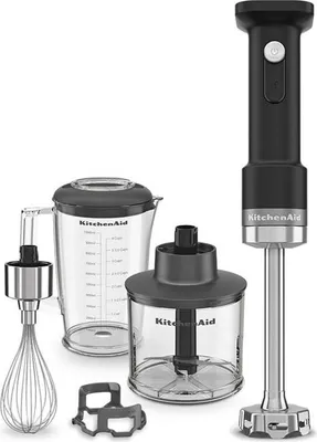 Zdjęcie produktu dla KitchenAid - Blender ręczny bezprzewodowy z akcesoriami GO" (bez akumulatora) 5KHBRV05BM"