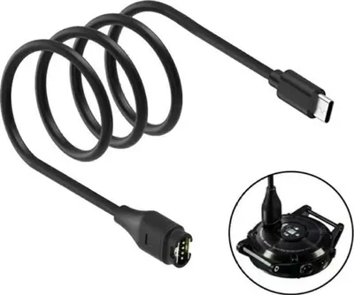 Image de Beline Câble Usb-C pour charger les montres Garmin 1M Noir
