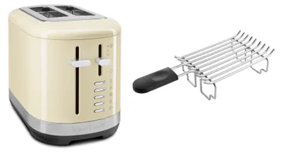 Produktbild von KitchenAid Set 2, Toaster + Brötchenaufsatz 5KMT2109 Creme