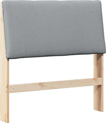 Produktbild von vidaXL Gepolstertes Kopfteil Hellgrau 90 cm Massives Kiefernholz