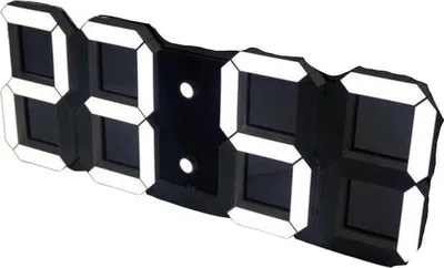 Obrázek produktu pro 3D digitální LED hodiny s ukazatelem času – nástěnné hodiny s nastavitelnou noční lampičkou – s kalendářem a teploměrem