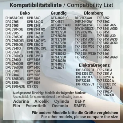 Produktbild von Trocknerfilter 240 x 155 x 11 mm, 6er Set, für Wäschetrockner