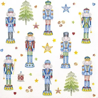 Produktbild von 20 Servietten Nutcrackers - Nussknacker und Bäume 33x33cm