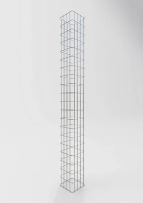 Produktbild von Gabionensäule eckig feuerverzinkt, 22 cm x 22 cm, 200 cm Höhe, MW 5 cm x 10 cm