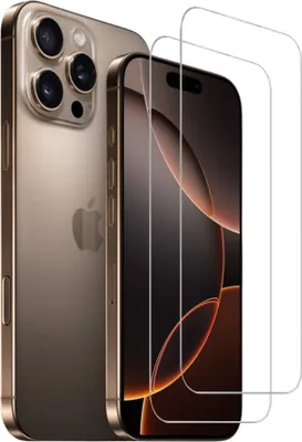 Produktbild von Panzerfolie Displayschutz Glas 2x für Apple iPhone 16 Pro Max Bildschirmfolie Hartglas