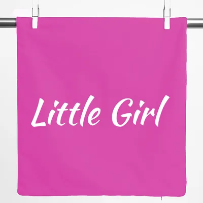 Produktbild von Huuraa Kissenbezug Little Girl Schriftzug 40x40cm Fuchsia Baumwolle Dekokissenbezug Geschenkidee