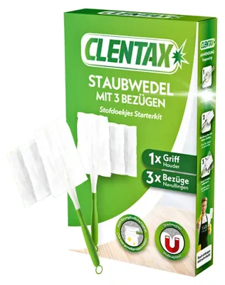 Produktbild von Clentax Staubweder Mit 3 Bezügen und Griff (1 Set Packung)