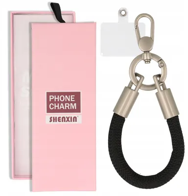 Produktbild von Kurzes schwarzes Lanyard für Handy und Schlüssel