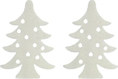 Immagine prodotto di Set di 2 decorazioni: albero in schiuma con glitter 40 x 29 cm