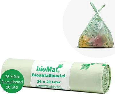 Image de bioMAT BBH-20-26 bioMAT sac à déchets 20 litres, vert