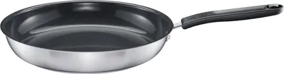 A Fiskars Functional Form frying pan is shown against a white background.