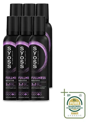 Obrázok produktu pre 6 kusov peny na vlasy Syoss Fullness, objem 250 ml, balenie