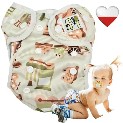 Obrázek produktu pro NappiMe PUL plenky s křídly, zelený vzor