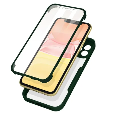 Immagine prodotto di Custodia protettiva a 360 gradi con paraurti in silicone per Apple iPhone 11, colore verde
