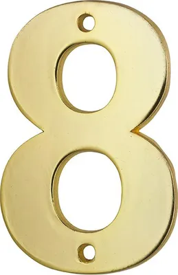 Image de Chiffre 8, laiton, à visser, H.51mm, doré- THIRARD