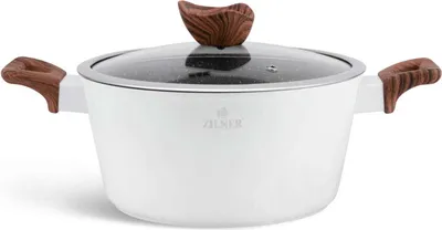 Produktbild von ZILNER 21-Teilig weißes Marmoriertes Topfset Kochgeschirr-Set Zl-8543
